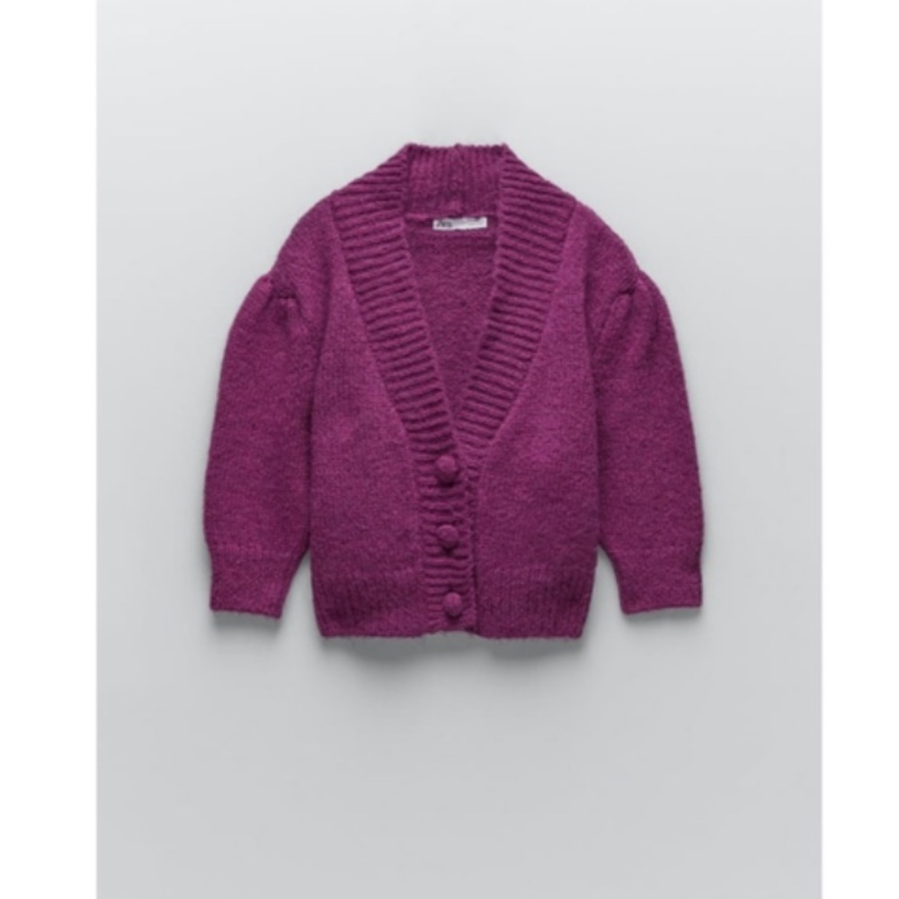Zara Knit Purple Cardigan